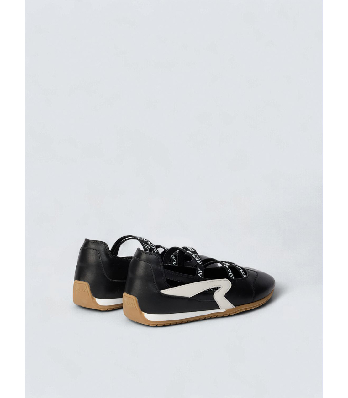 バレエフラットレザースニーカー 詳細画像 ブラック 2